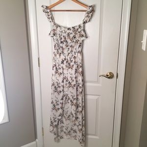 ❌SOLD❌ Floral Off the Shoulder High Low Dress